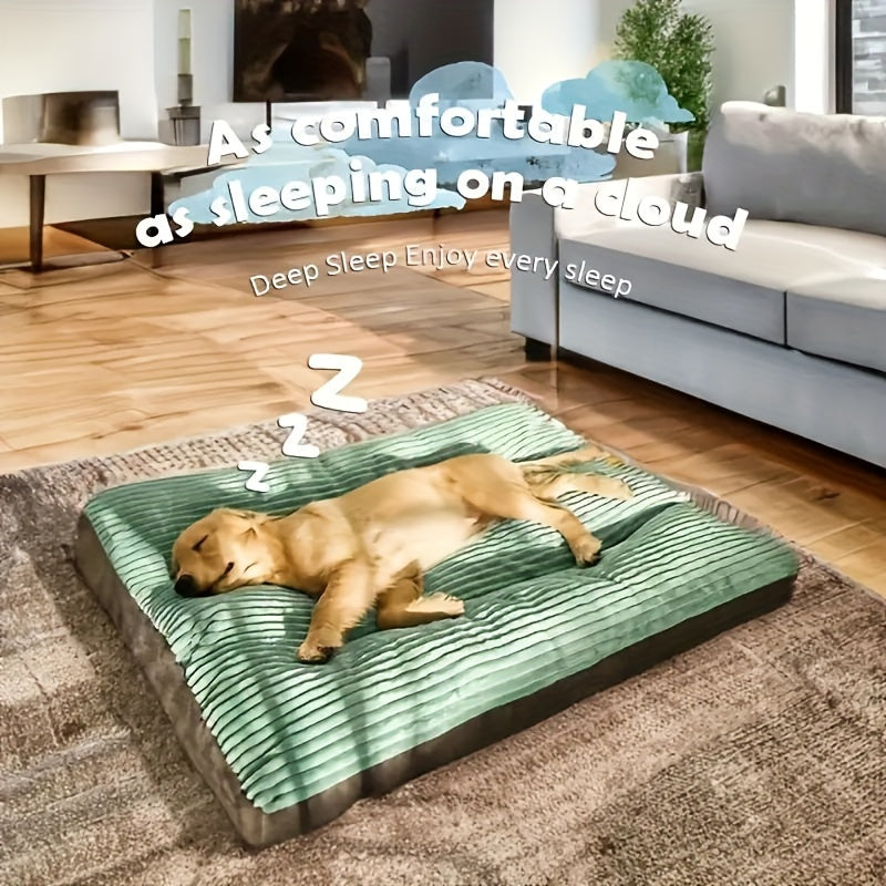 Lit matelas orthopédique à rayures pour Chien toutes saisons