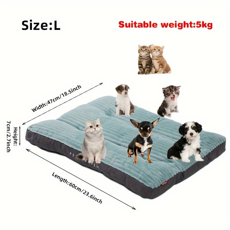 Lit matelas orthopédique à rayures pour Chien toutes saisons